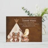 Rustic Woodland Waterverf 1e verjaardag Kaart (Staand voorkant)