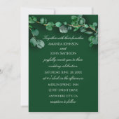 Rustic Woodland Wedding Eucalyptus Green Unique Kaart (Voorkant)