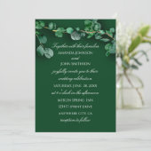 Rustic Woodland Wedding Eucalyptus Green Unique Kaart (Staand voorkant)