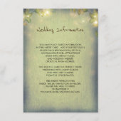 Rustic Woodland Wedding Informatie Gast Informatiekaartje (Voorkant)