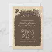 Rustic Woodland Wedding Invitations Kaart (Voorkant)