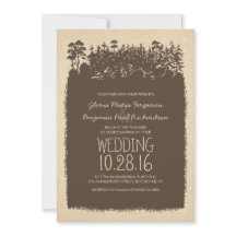 Rustic Woodland Wedding Invitations