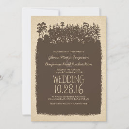 Rustic Woodland Wedding Invitations Kaart