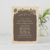 Rustic Woodland Wedding Invitations Kaart (Staand voorkant)
