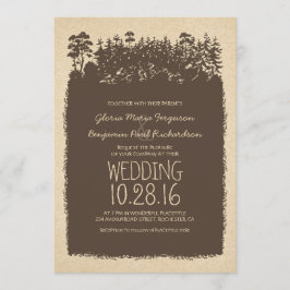Rustic Woodland Wedding Invitations Kaart