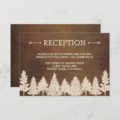 Rustic Woodland Wedding Reception Cards Informatiekaartje (Voorkant / Achterkant)