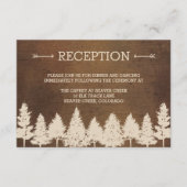 Rustic Woodland Wedding Reception Cards Informatiekaartje (Voorkant)
