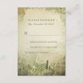 Rustic Woodland Wedding RSVP Kaart
