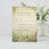 Rustic Woodland Wedding RSVP Kaart (Staand voorkant)