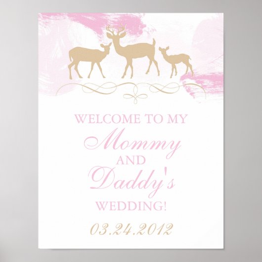 Rustic Woodland Wedding Welcome Poster (Voorkant)