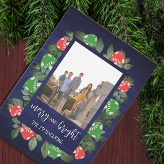 Rustic Woodland Whimsical Mushrooms Christmas Feestdagenkaart