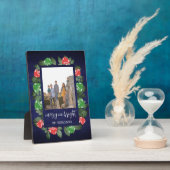 Rustic Woodland Whimsical Mushrooms Christmas Fotoplaat (Zijkant)