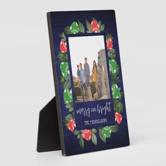 Rustic Woodland Whimsical Mushrooms Christmas Fotoplaat (Zijkant)