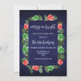 Rustic Woodland Whimsical Mushrooms Christmas Kaart