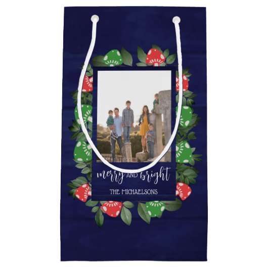 Rustic Woodland Whimsical Mushrooms Christmas Klein Cadeauzakje (Voorkant)