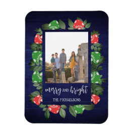 Rustic Woodland Whimsical Mushrooms Christmas Magneet