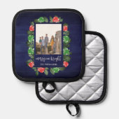 Rustic Woodland Whimsical Mushrooms Christmas Pannenlap (Voorkant / Achterkant)