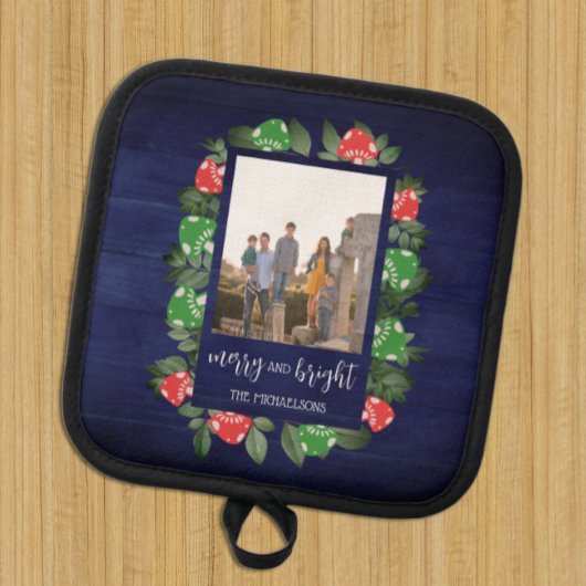 Rustic Woodland Whimsical Mushrooms Christmas Pannenlap