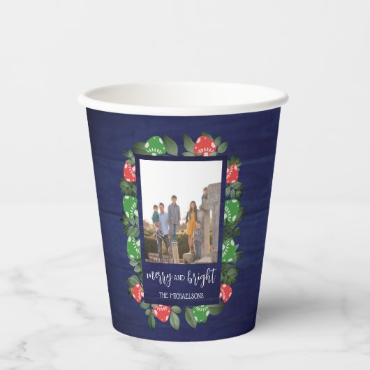 Rustic Woodland Whimsical Mushrooms Christmas Papieren Bekers (Voorkant)