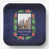 Rustic Woodland Whimsical Mushrooms Christmas Papieren Bordje (Voorkant)