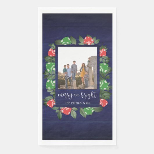 Rustic Woodland Whimsical Mushrooms Christmas Servet (Voorkant)