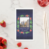 Rustic Woodland Whimsical Mushrooms Christmas Servet (Insitu)