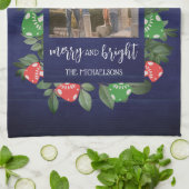 Rustic Woodland Whimsical Mushrooms Christmas Theedoek (Gevouwen)