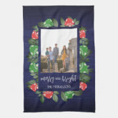 Rustic Woodland Whimsical Mushrooms Christmas Theedoek (Verticaal)