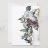 Rustic Woodland Wild 1 1e verjaardag uitnodiging (Achterkant)