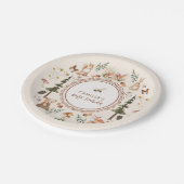 Rustic Woodland Winter Boy Baby shower Papieren Bordje (Gekanteld)