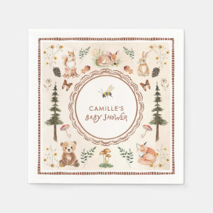 Rustic Woodland Winter Boy Baby shower Servet