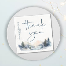 Rustic Woodland Winter Forest Dank u