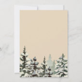 Rustic Woodland Winter Onederland Kaart (Achterkant)