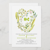 Rustic Woodland Wreath Heart Repetitie Diner Kaart (Voorkant / Achterkant)