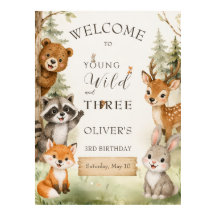 Rustic Woodland Young Wild en Drie 3de Verjaardag 