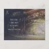 Rustic Woods Betoverd Bos & Lichten Bewaar Datum Aankondigingskaart (Achterkant)