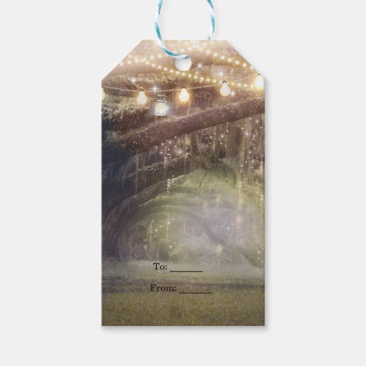 Rustic Woods Betoverd Bos & Lichten Cadeaulabel (Voorkant)