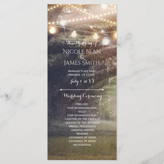 Rustic Woods Betoverd Bos & Lichtprogramma Programmakaart (Voorkant)