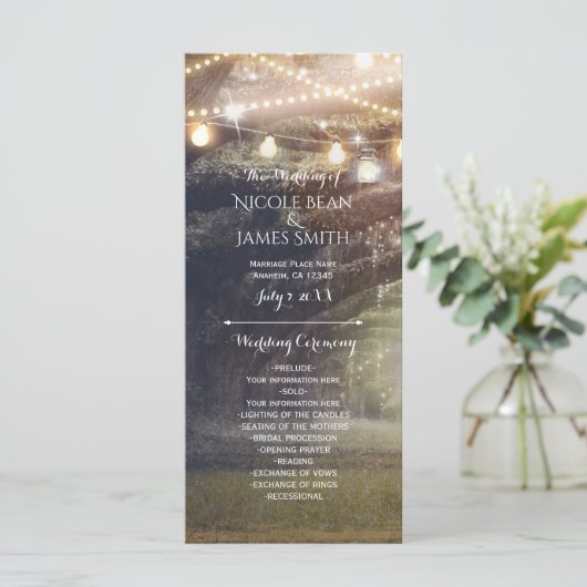 Rustic Woods Betoverde Bos & Lichtprogramma Programmakaart (Staand voorkant)