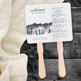 Rustic Woods Persoonlijk Huwelijksprogramma Handve Handwaaier