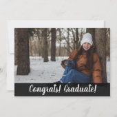 Rustic Woodsy 2 Foto Hout Afstudeerfeest Kaart (Achterkant)