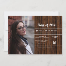 Rustic Woodsy 2 Foto Hout Afstudeerfeest