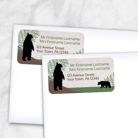 Rustic Woodsy Beren Return Address Labels