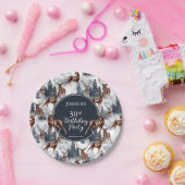 Rustic Woodsy Deer | Forest 30th Birthday Party Papieren Bordje (Feest)