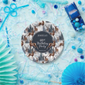 Rustic Woodsy Deer | Forest 40th Birthday Party Papieren Bordje (Feest)