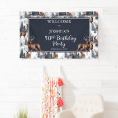 Rustic Woodsy Deer | Forest 50th Birthday Party Spandoek (Insitu)