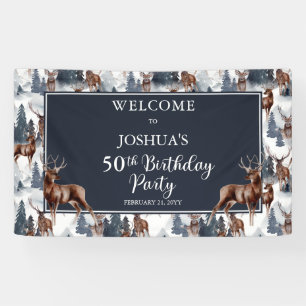 Rustic Woodsy Deer   Forest 50th Birthday Party Spandoek