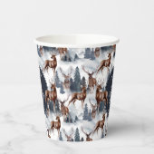 Rustic Woodsy Deer | Forest 90th Birthday Party Papieren Bekers (Links)