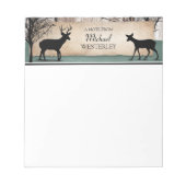 Rustic Woodsy Deer Persoonlijk Notitieblok (Voorkant)
