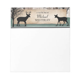 Rustic Woodsy Deer Persoonlijk Notitieblok